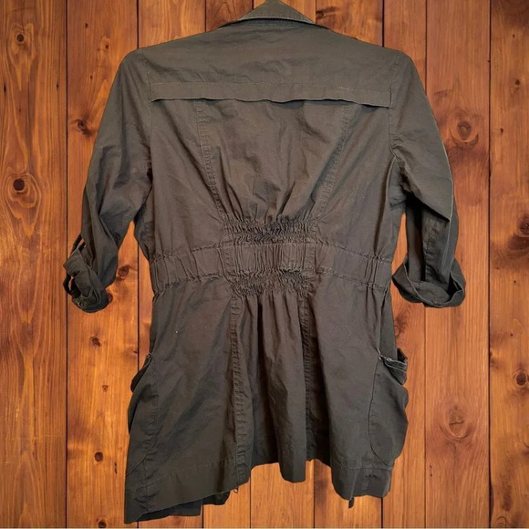 BLVD Brown Military Style Jacket size Small - Picture 2 of 6